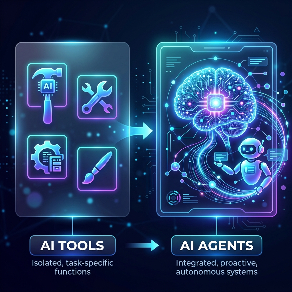 AI Agents vs AI Tools: Why Everything Is Changing in 2026